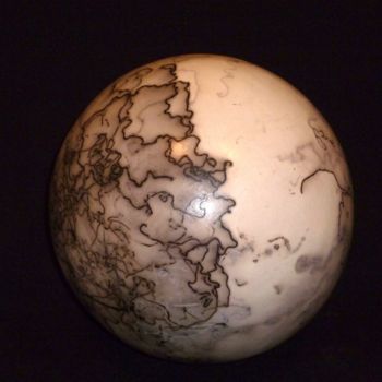 Sculpture intitulée "Terre brûlée" par Murielle Huvé-Lejeune, Œuvre d'art originale, Céramique