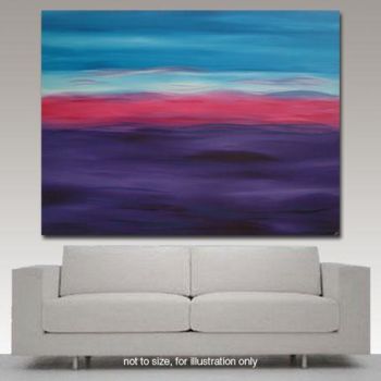 Malerei mit dem Titel "Evening Sky 5" von Mimi Bondi, Original-Kunstwerk, Öl