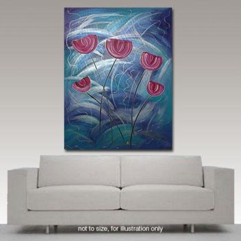 Painting titled "Tulips Series 12" by Mimi Bondi, Original Artwork, Oil
