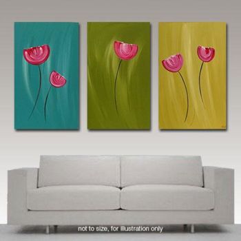 Painting titled "Tulips Series 14" by Mimi Bondi, Original Artwork, Oil