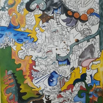Pintura intitulada "A vida" por Murilo Audeni, Obras de arte originais, Óleo