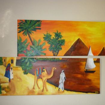 Pintura titulada "Le Nil" por Murphye, Obra de arte original, Oleo