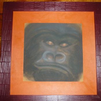 Painting titled "Gorille" by Murphye, Original Artwork, Oil