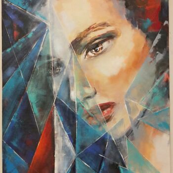 Картина под названием "Cristal woman 3" - Mürşide Özyonar, Подлинное произведение искусства, Акрил Установлен на Деревянная…