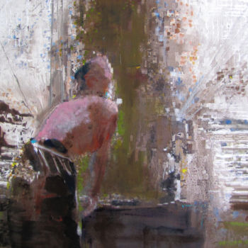 Painting titled "Woman by the Kitche…" by Dmitri Matkovsky, Original Artwork, Acrylic