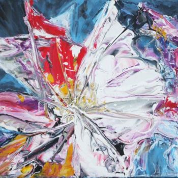 Pittura intitolato "water flower" da Dmitri Matkovsky, Opera d'arte originale, Olio