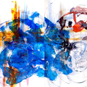 Malerei mit dem Titel "Bla-Blue-Bla-Blue-B…" von Dmitri Matkovsky, Original-Kunstwerk, Öl