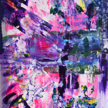Peinture intitulée "Purple Rain" par Dmitri Matkovsky, Œuvre d'art originale, Huile