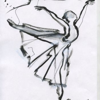 Painting titled "Ballet, Dancer, Dan…" by Dmitri Matkovsky, Original Artwork, Oil