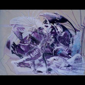 Schilderij getiteld "Purple Rain Man" door Dmitri Matkovsky, Origineel Kunstwerk, Acryl