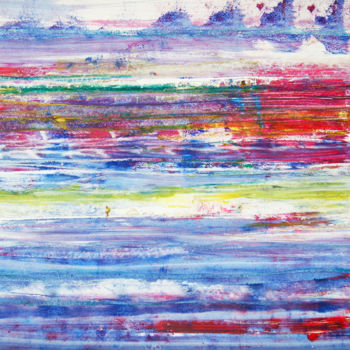 Pintura titulada "Marcian Sea - Origi…" por Dmitri Matkovsky, Obra de arte original, Acrílico