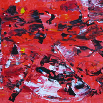 Painting titled "Red on Black - Big…" by Dmitri Matkovsky, Original Artwork, Acrylic