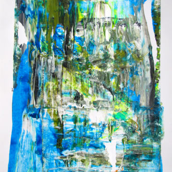 Painting titled "Waterfall is a Wate…" by Dmitri Matkovsky, Original Artwork, Acrylic