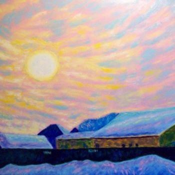 Картина под названием "Раскаленный холод…" - Julia Musina, Подлинное произведение искусства, Масло