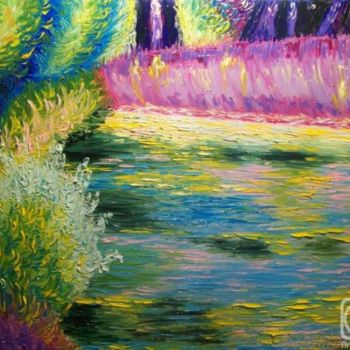 Pintura intitulada "Сияние воды. Light…" por Julia Musina, Obras de arte originais, Óleo
