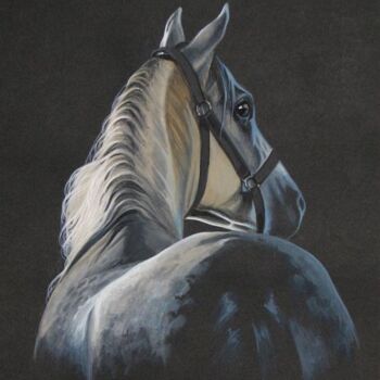 Dibujo titulada "horse" por Muslim Liutfaliev, Obra de arte original