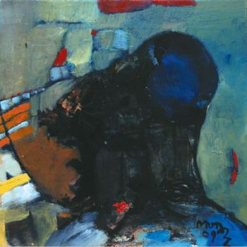 Schilderij getiteld "oil colour on canvas" door Mutaz Elemam, Origineel Kunstwerk