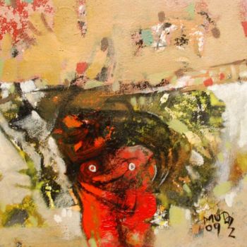 Malerei mit dem Titel "oil colour on canvas" von Mutaz Elemam, Original-Kunstwerk