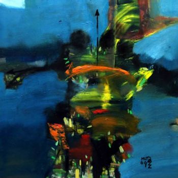 Peinture intitulée "oil colour on canvas" par Mutaz Elemam, Œuvre d'art originale