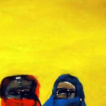 Peinture intitulée "oil colour on board" par Mutaz Elemam, Œuvre d'art originale