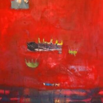 Malarstwo zatytułowany „oil colour on board” autorstwa Mutaz Elemam, Oryginalna praca