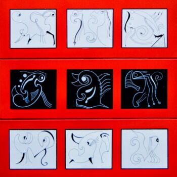 Malarstwo zatytułowany „5 x 3 não são 15” autorstwa Mutes / César Amorim, Oryginalna praca, Emalia