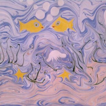 Disegno intitolato "Sevdalı balıklar" da Msrf, Opera d'arte originale, Altro