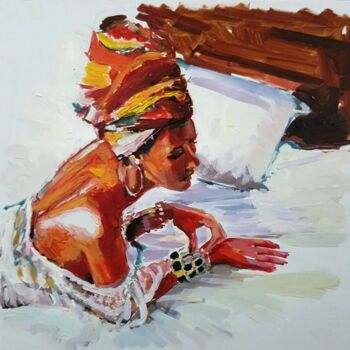 Pintura titulada "oryantal nü" por Muzaffer Bulut, Obra de arte original, Oleo