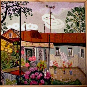 Картина под названием "дом в Ельце * House…" - Yuri Kossagovsky, Подлинное произведение искусства, Масло