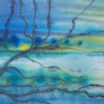 Painting titled "Structures aquatiqu…" by Marcelle Vallon B., Original Artwork