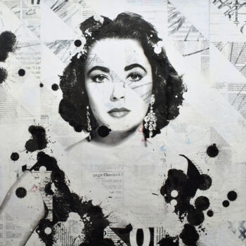 Collages titled "Collage_Elizabeth t…" by Manel Villalonga, Original Artwork, Collages