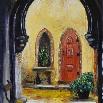 绘画 标题为“Palacio de Pena, Si…” 由Marina Viñoly Apaolaza, 原创艺术品, 油 安装在其他刚性面板上