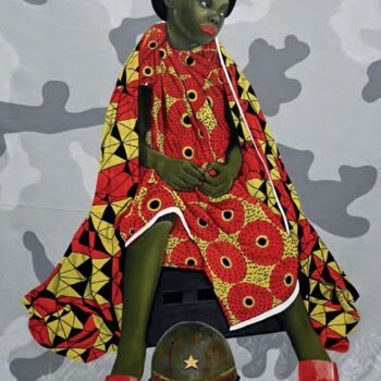 Картина под названием "Mauvais souvenir" - David Mwayila, Подлинное произведение искусства, Масло