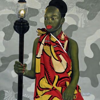 Pintura intitulada "Namiyebi" por David Mwayila, Obras de arte originais, Óleo