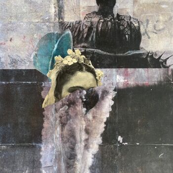 Collages intitulée "The Splash 2" par Marian Williams, Œuvre d'art originale, Huile Monté sur Châssis en bois