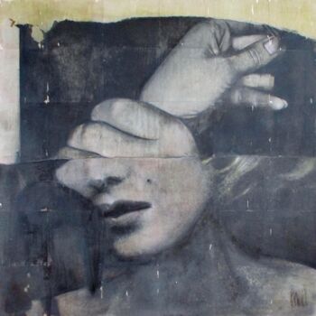 Коллажи под названием "Gripped in Blue" - Marian Williams, Подлинное произведение искусства, Масло