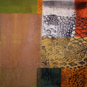 Gravures & estampes intitulée "Four seasons" par Magdalena Wojciechowska, Œuvre d'art originale, Sérigraphie