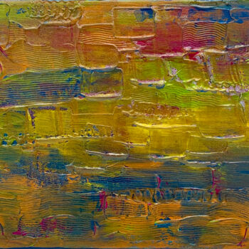 Peinture intitulée "Steel Rainbow" par Mya Kotook, Œuvre d'art originale, Acrylique Monté sur Châssis en bois