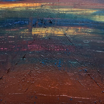 Картина под названием "Volcanique" - Mya Kotook, Подлинное произведение искусства, Акрил Установлен на Деревянная рама для н…