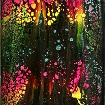 Painting titled "Rainbow hole 1" by Myaa, Original Artwork, Acrylic