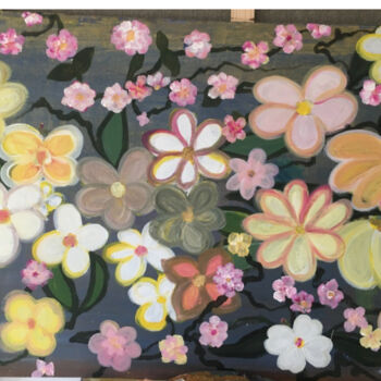 Pintura intitulada "Fleurs" por Myartbyme By Ayse K., Obras de arte originais, Acrílico