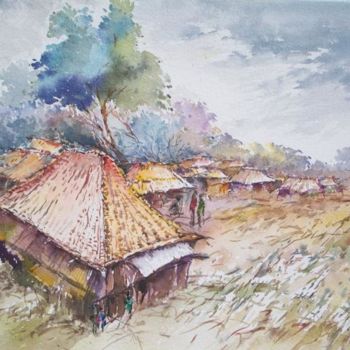 Painting titled "land scape 1" by Chandrakant Phadtare, Original Artwork