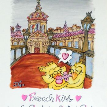 ""French Kiss"" başlıklı Tablo David Manuel Garcia tarafından, Orijinal sanat, Akrilik