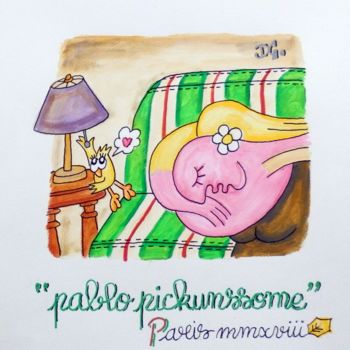 Peinture intitulée ""Pablo Pickunssome"" par David Manuel Garcia, Œuvre d'art originale, Acrylique