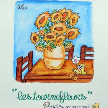 Картина под названием ""Les Tournefleurs"" - David Manuel Garcia, Подлинное произведение искусства, Акрил