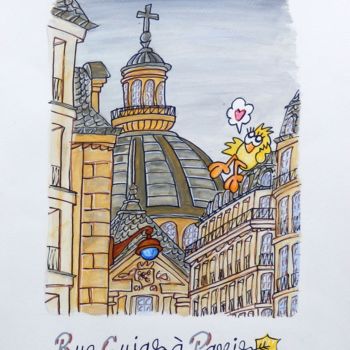 Peinture intitulée ""Quartier Latin"" par David Manuel Garcia, Œuvre d'art originale, Acrylique