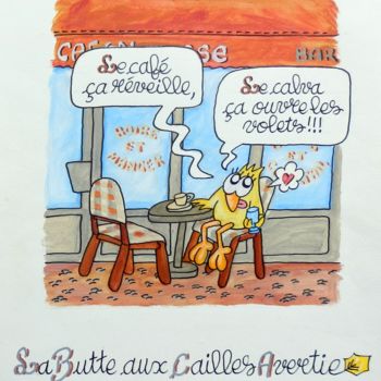 Zeichnungen mit dem Titel ""La Butte aux Caill…" von David Manuel Garcia, Original-Kunstwerk, Acryl