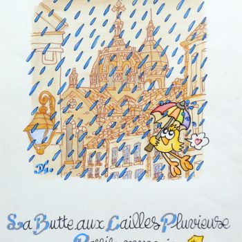 Drawing titled ""La Butte aux Caill…" by David Manuel Garcia, Original Artwork, Acrylic