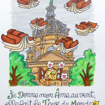 Drawing titled ""Je donne mon âme a…" by David Manuel Garcia, Original Artwork