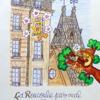 绘画 标题为“"Ca Roucoule pas ma…” 由David Manuel Garcia, 原创艺术品, 丙烯